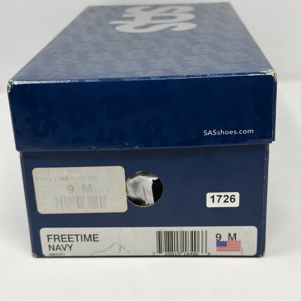 SAS Free Time Womens 9M Navy Leather Walking Shoes USA STORE MODEL